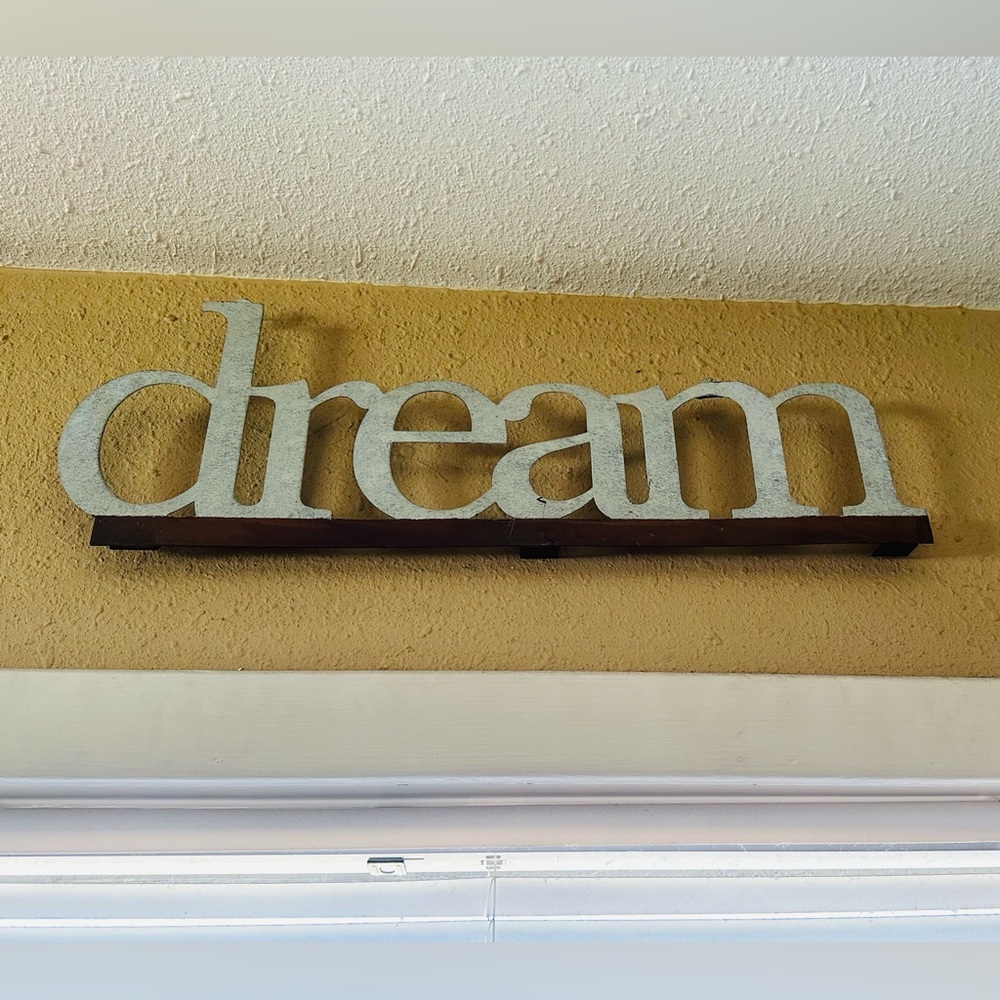Hobby Lobby 'Dream' Wall Art in tin, great decor
